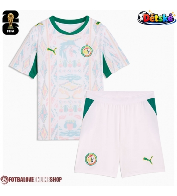 Senegal Domácí dres komplet pro Děti MS 2026 Krátkým Rukávem (+ Krátké kalhoty)